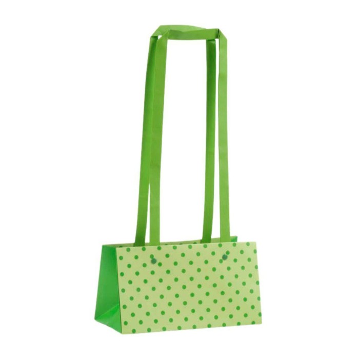 BORSA RETTANG CARTA S10 21X10,5 H11 VERDE POIS
